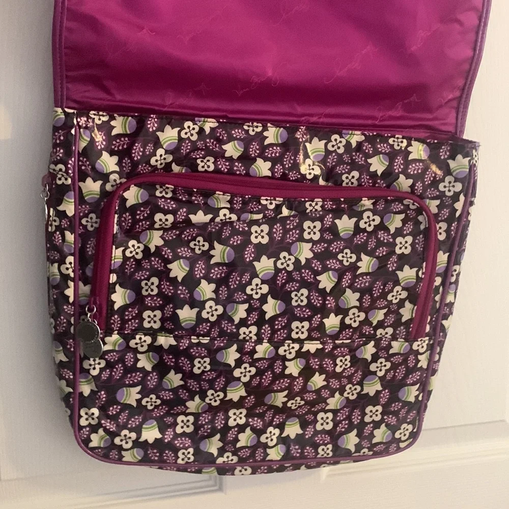 Vera Bradley Frills Plum Petals Messenger Bag - Picture 7 of 10